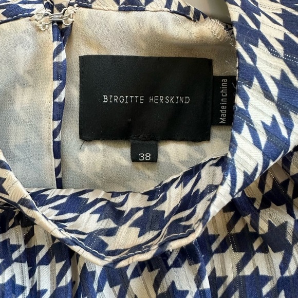 Birgitte Herskind Houndstooth Longsleeve Midi Dress - Picture 7 of 11